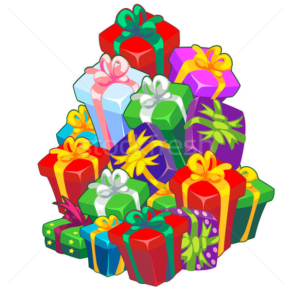 Navidad boceto cajas de regalo cinta arco Foto stock © Lady-Luck