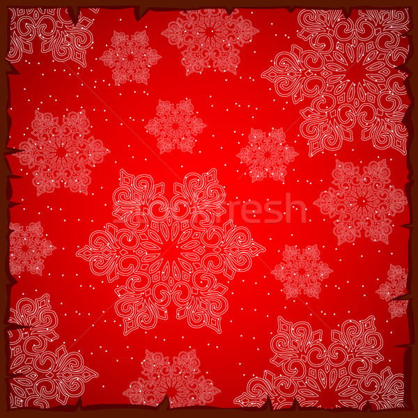 Sample Christmas colorful card or wrapping paper. The texture of the snowflakes. Bright winter backg Stock photo © Lady-Luck
