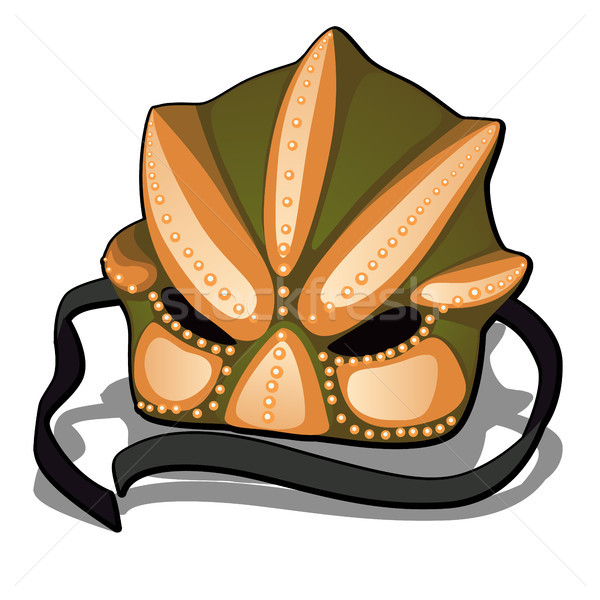 церемониальный маске изолированный белый вектора Cartoon Сток-фото © Lady-Luck