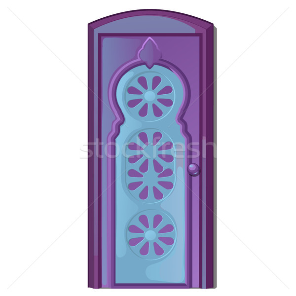 Drzwi orientalny stylu odizolowany biały wzorców Zdjęcia stock © Lady-Luck