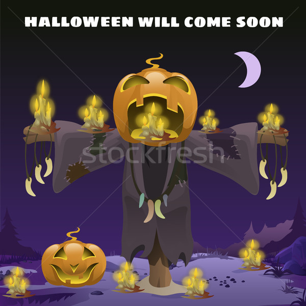 Plakat Stil Urlaub alle Bösen Halloween Stock foto © Lady-Luck