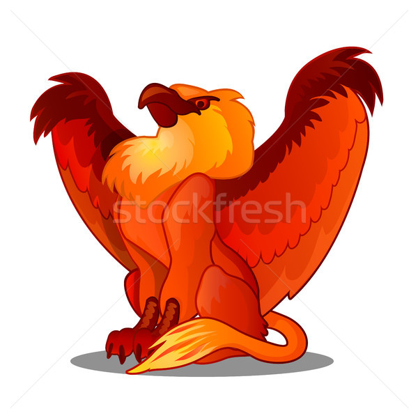 Standbeeld mythisch geïsoleerd witte vector Stockfoto © Lady-Luck