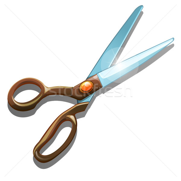 Scissors isolated on a white background. Scissors are hand-operated cutting instruments. Stationery. Stock photo © Lady-Luck