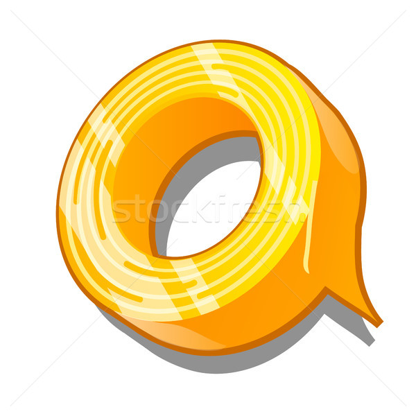 The yellow duct tape isolated on a white background. Vector cartoon close-up illustration. Stock photo © Lady-Luck