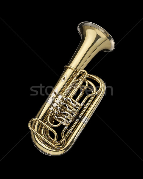 Tuba viento instrumento negro arte oro Foto stock © lalito