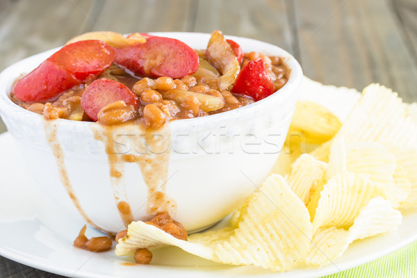 Carne di maiale fagioli zucchero di canna dolce cipolle Foto d'archivio © LAMeeks