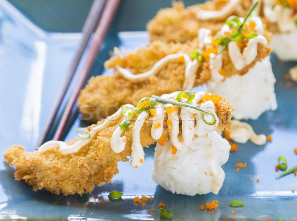 Stock photo: Fried Breaded Sushi