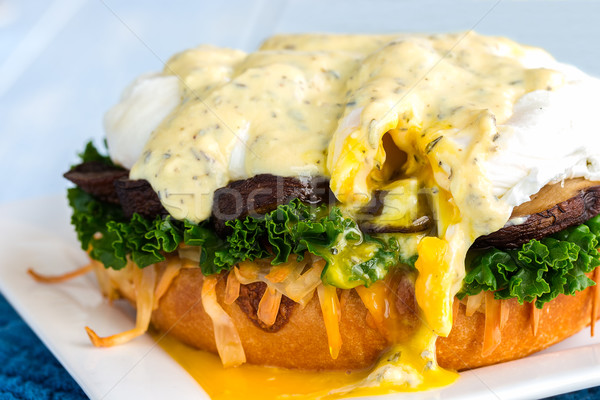 Mushroom Eggs Benedict Stock photo © LAMeeks