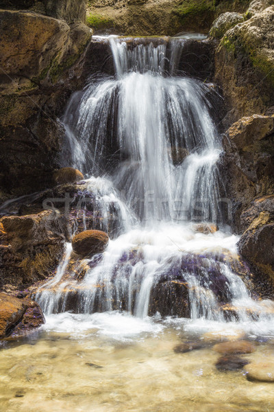 Wodospad lawa rock krajobraz basen staw Zdjęcia stock © LAMeeks