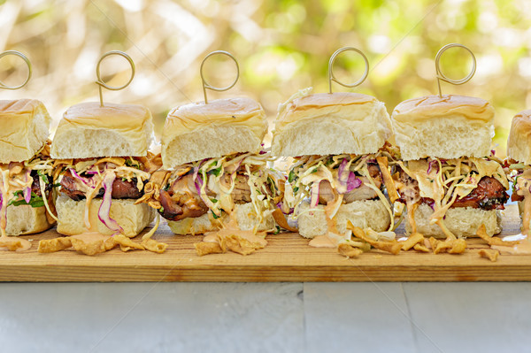 Char Siu Chicken Sliders Stock photo © LAMeeks