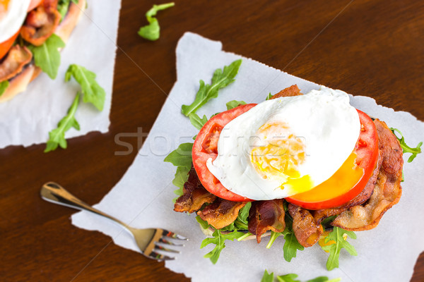 Blt kanapkę ser boczek pomidorów Zdjęcia stock © LAMeeks