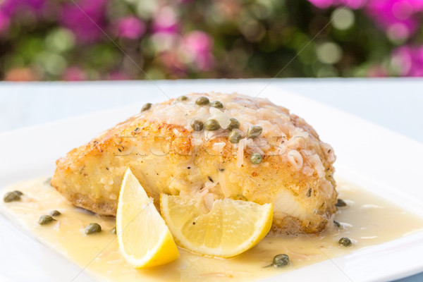 Mac свежие гайка лимона соус рыбы Сток-фото © LAMeeks