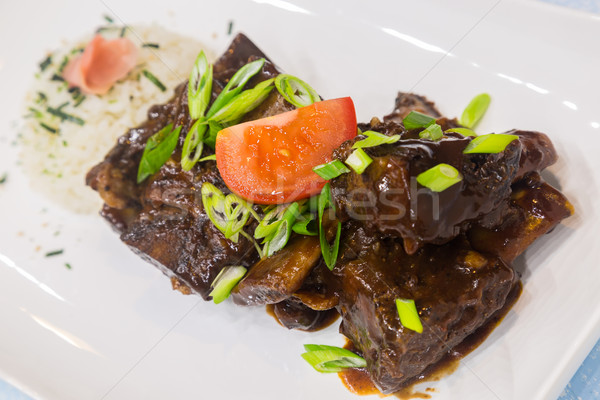 Hawaiian Crockpot Beef Ribs Stock photo © LAMeeks