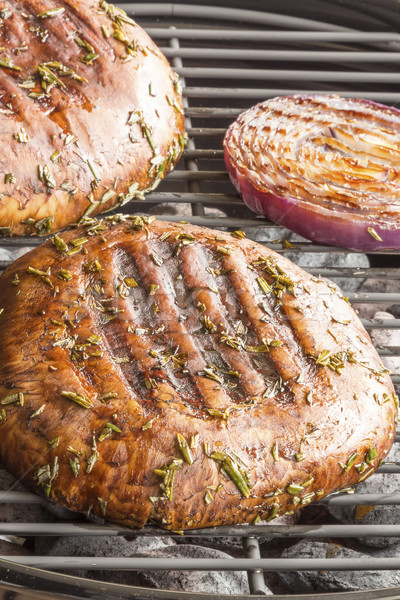 Stock photo: Grilled Mushrooms