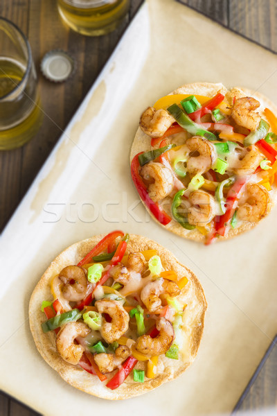 Spicy Shrimp Pizza Stock photo © LAMeeks