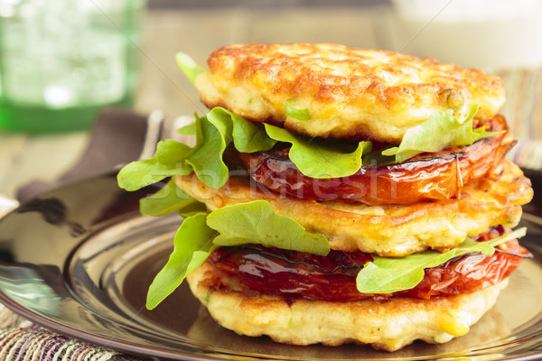 Foto stock: Milho · tomates · comida · verde