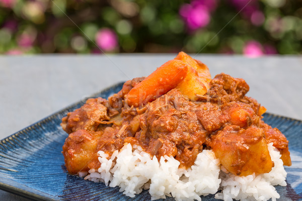 Ragoût de boeuf traditionnel servi style lit alimentaire [[stock_photo]] © LAMeeks