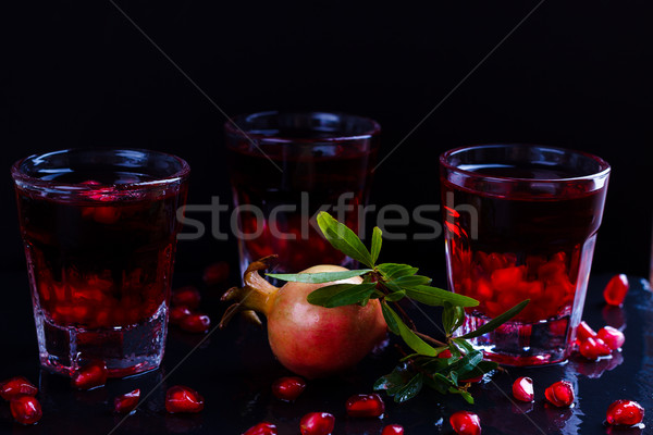 Delicious pomegranate cocktail Stock photo © Lana_M