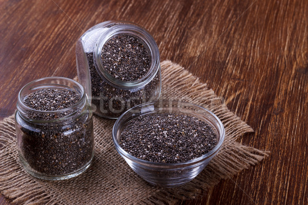 Chia seeds in jar Stock photo © Lana_M