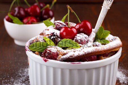 French clafoutis with cherry Stock photo © Lana_M