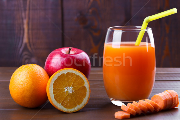 胡蘿蔔 橙 蘋果 果汁 健康 蘋果 商業照片 © Lana_M