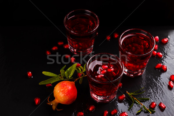 Delicious pomegranate cocktail Stock photo © Lana_M