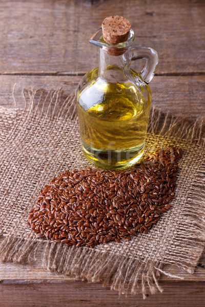 Linseed oil and flax seeds  Stock photo © Lana_M