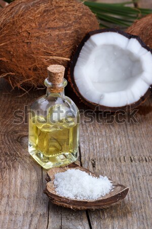 Coconut oil and shells Stock photo © Lana_M