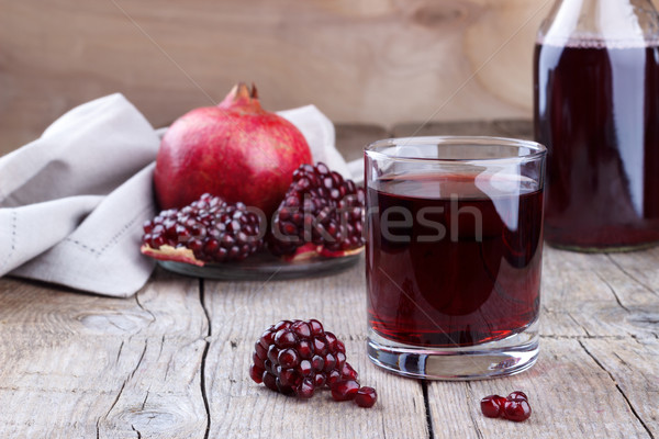 Vers rijp granaatappel sap glas natuur Stockfoto © Lana_M