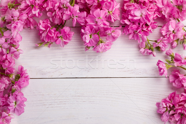 Roze bloemen houten geurig voorraad witte Stockfoto © Lana_M