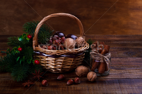 Assorted nuts and spices Stock photo © Lana_M