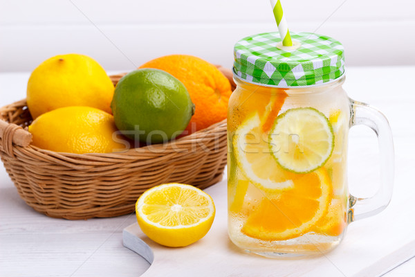 Detox fruit infused water Stock photo © Lana_M