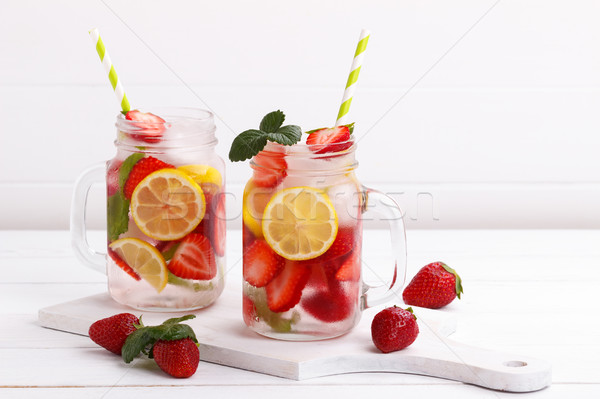 Detox fruit infused water Stock photo © Lana_M