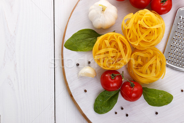 Top view of raw pasta Stock photo © Lana_M