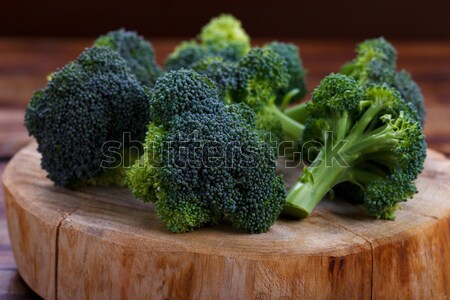 Gezonde organisch broccoli groene ruw houten Stockfoto © Lana_M