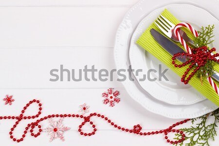 Christmas table setting Stock photo © Lana_M