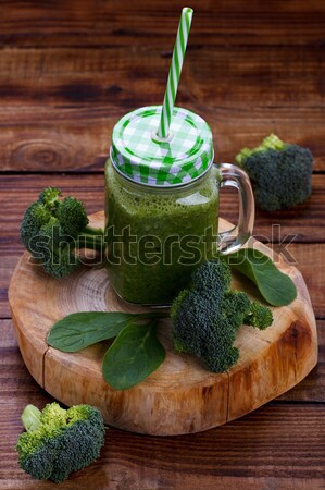 Groene gezonde smoothie broccoli spinazie Stockfoto © Lana_M