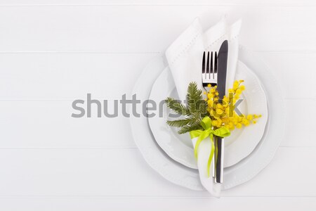 Voorjaar tabel vakantie exemplaar ruimte Pasen bloem Stockfoto © Lana_M