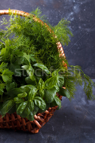 Mix of fresh herbs Stock photo © Lana_M