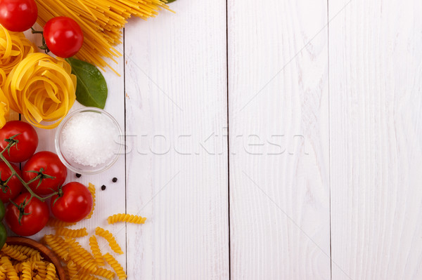 Top view of raw pasta Stock photo © Lana_M