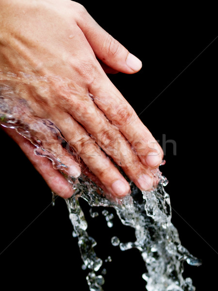 Cleaning hands Stock photo © ldambies