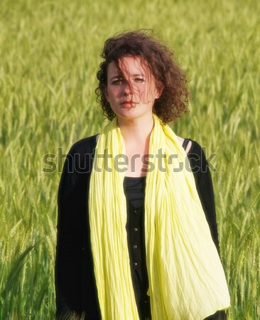 女子 大麥 場 照片 吸引力 法國人 商業照片 © ldambies