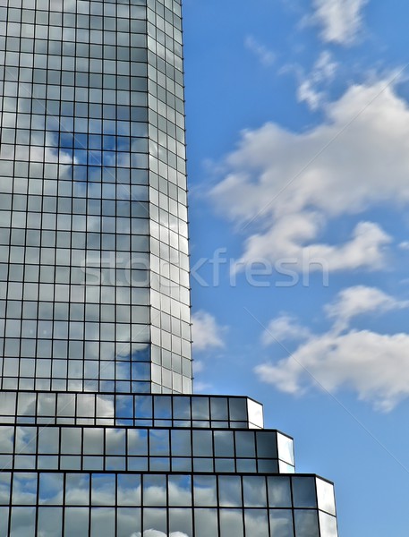 облака Размышления стеклянное здание здании город стекла Сток-фото © ldambies