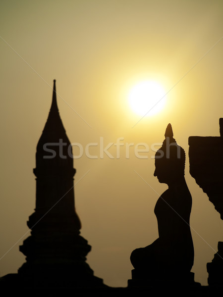 Stupa at sunset Stock photo © ldambies