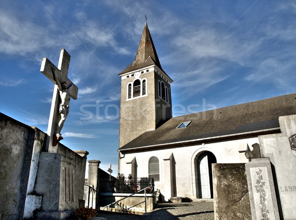 Church and cemetery Stock photo © ldambies