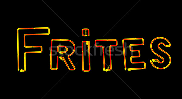 French fries neon sign Stock photo © ldambies