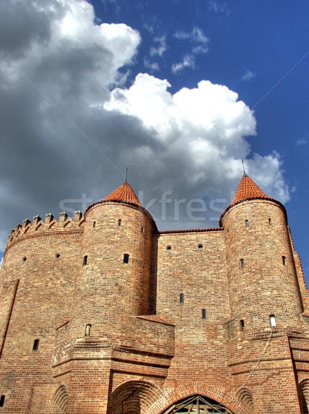 Warsaw city wall Stock photo © ldambies
