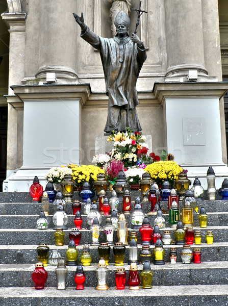 Pope John Paul II statue Stock photo © ldambies