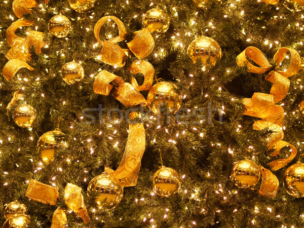 рождественская елка фон украшенный дерево Сток-фото © ldambies