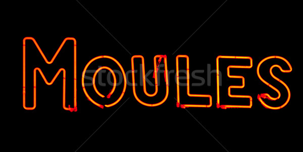 Mussel neon sign Stock photo © ldambies